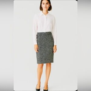Vintage Harold’s Wool Black and Cream Pencil Skirt